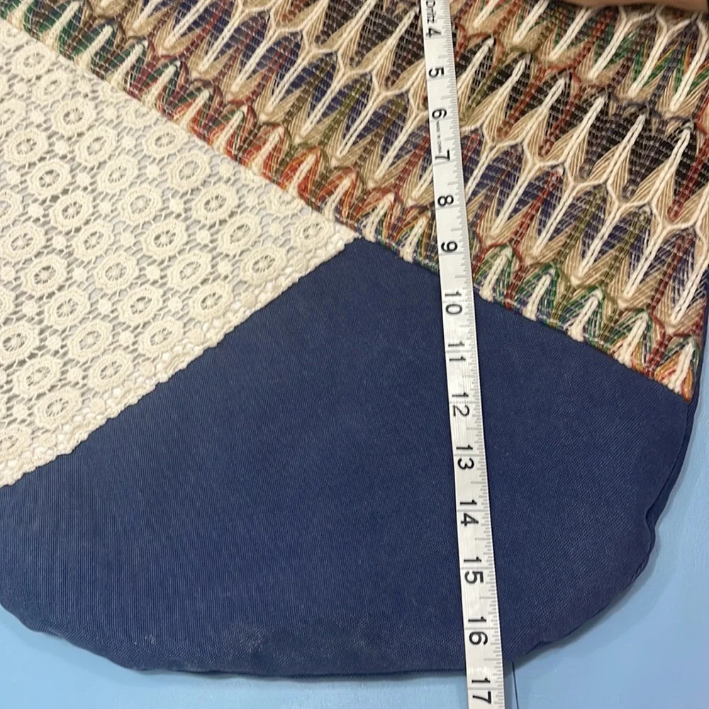 Boho Embroidered and Lace Canvas Bag Beach Bag Tote Crossbody World Market - Picture 15 of 16